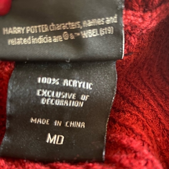 Harry Potter GRYFFYINDER Cardigan Knit Hooded Sweater Women’s Size Mediu… - Picture 6 of 11